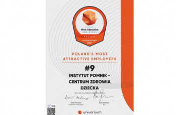 Instytut „Pomnik-Centrum Zdrowia Dziecka” ponownie znalazł się w Top 10 najbardziej atrakcyjnych pracodawców