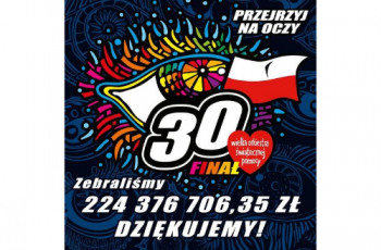 Wynik 30 Finału WOŚP  -  224 376 706, 35 PLN 