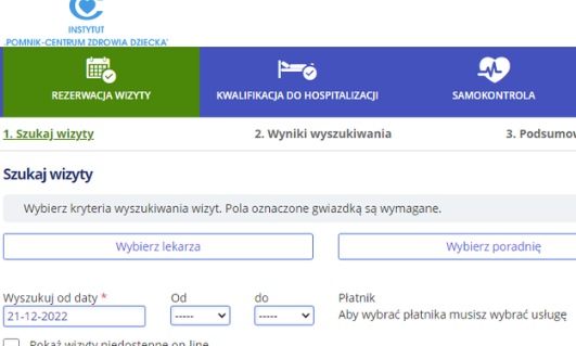 Zapisy do Poradni Specjalistycznych