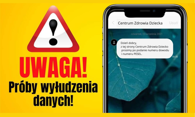 Uwaga-  próby wyłudzenia danych !